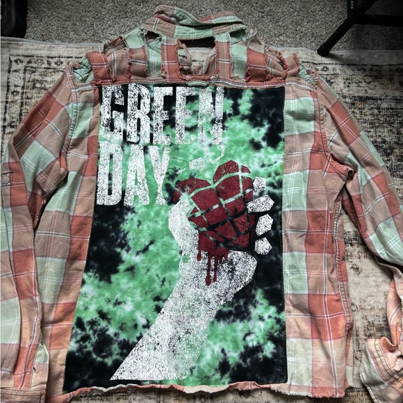 None Tops - Green Day flannel